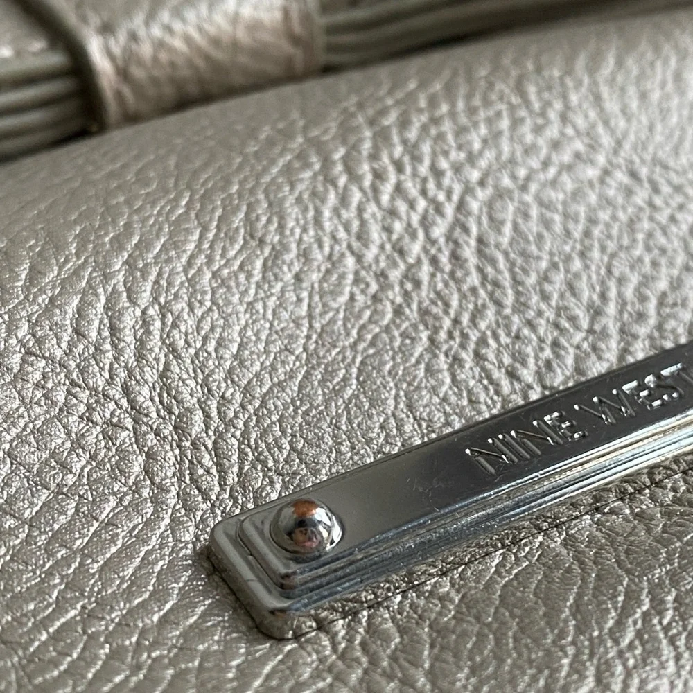 Nine West purse, Small Silver Purse with Bow